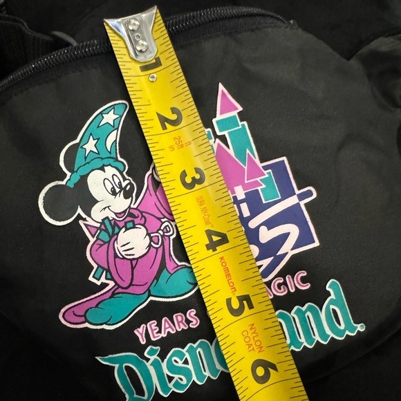 35th Anniversary VTG Disney Black Fanny Pack Belt Bag Mickey Mouse - Picture 7 of 11